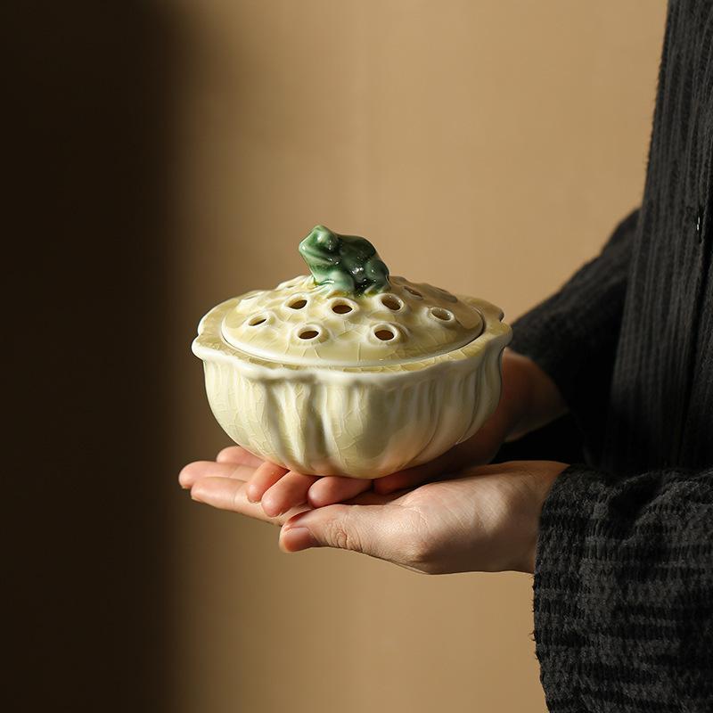 

Жаба на ставку лотосів Веселий тримач для пахощів Сад Дзен Кадильниці Освячення Ароматичні свічки Кадило Товари для рукоділля для дому