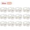 1-24PCS Creative Pearl Napkin Ring Gold Metal Reusable Dining Decoration Ideal for Christmas Dinner Party Banquet Table Gift