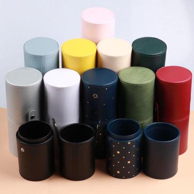 Portaspazzole da Trucco Multifunzionale con Coperchio - Verde e Blu, Grande Capacità, Portatile, Antipolvere.