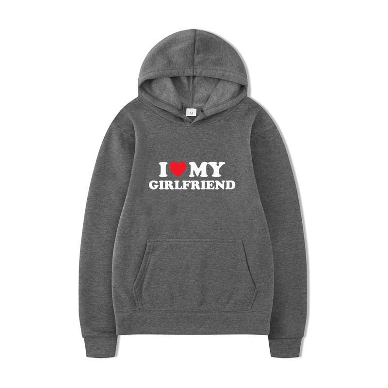 Mens Oversized Hooded Sweatshirt With Heart Print Casual Loose Fit Pullover Streetwear