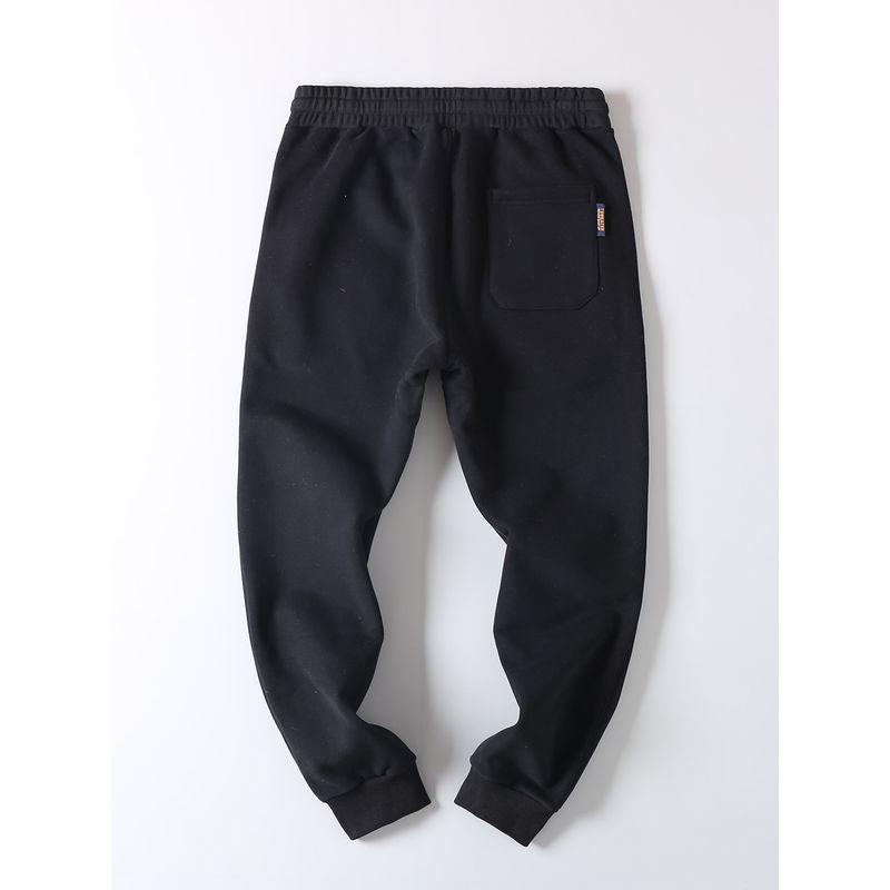 400g Heavyweight Pearl Velvet Multi-Needle Embroidery Warm Sports Casual Cotton Pants Autumn and Winter Unisex Fleece Jogger Pants