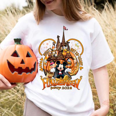 Halloween Castle Not Too Scary Halloween Party Unisex Tshirt New Casual Fashion Unisex and Women Couple Street Wear