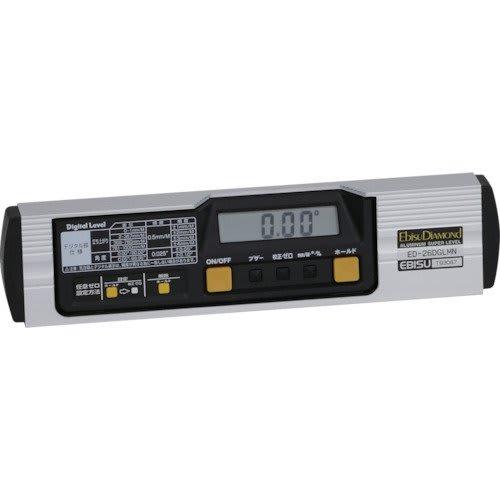EBISU Magnetic Digital Level ED-26DGLMN for Digital Angle Measurement, Silver, 2.6cm Deep x 6.05cm High x 26cm Wide