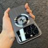 Wood Grain Large Window Magnetic for Magsafe Wireless Charge Case For iPhone 16 15 14 13 11 12 Pro Max Camera Protection Cover