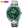 SKMEI 2256 Luxury Waterproof Quartz Watch for Men Sport Stainless Steel Calendar Week Back Light Display Mens Wristwatch Relojes