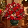 Lifelike Artificial Flowers for Living Room 23Pcs Poinsettia Flowers, Flower Arrangement Home Office Wedding Faux Potted Plants Decor Decor,