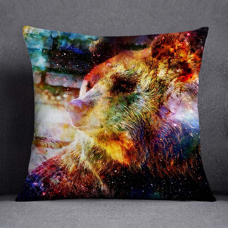 African Animal Beasts Home Decoration Pillowcase Square Pillowcase Home Office Decoration Cus On Cover