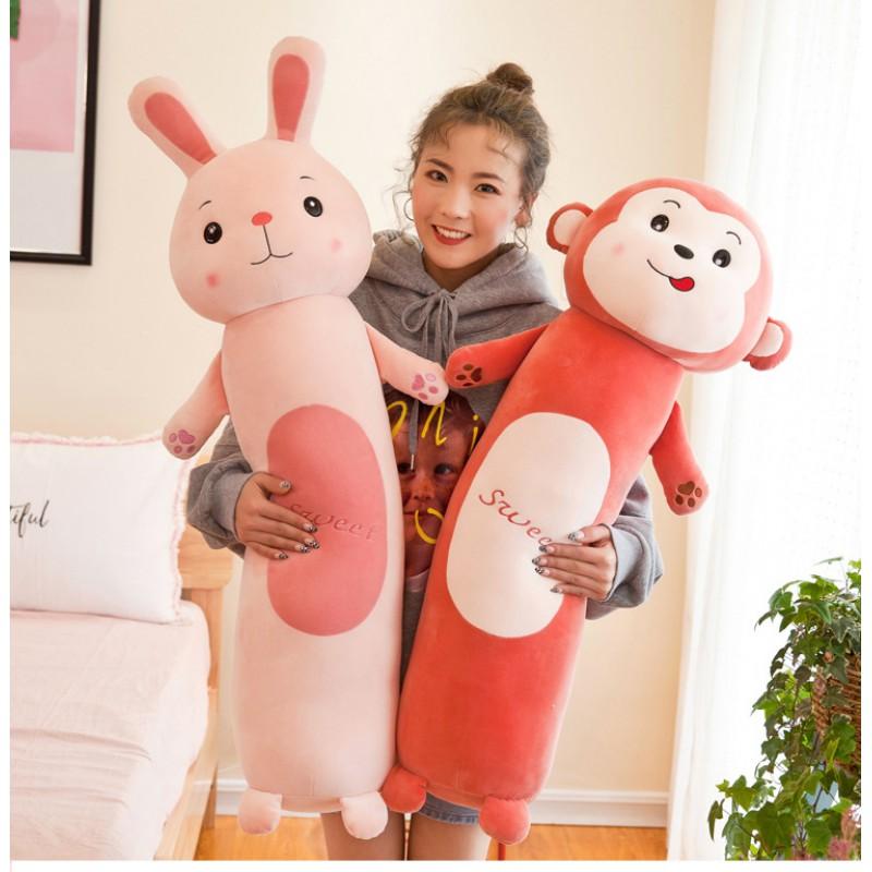 Extra Long Plush Toy Pillow Adults Kids Soft Stuffed Animal Hug Bedtime Comfort Companion