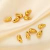10pcs Gold Color Stainless Steel Water Drop Horn Charms for Jewelry Earrings Making Supplies DIY Necklaces Pendants Wholesale