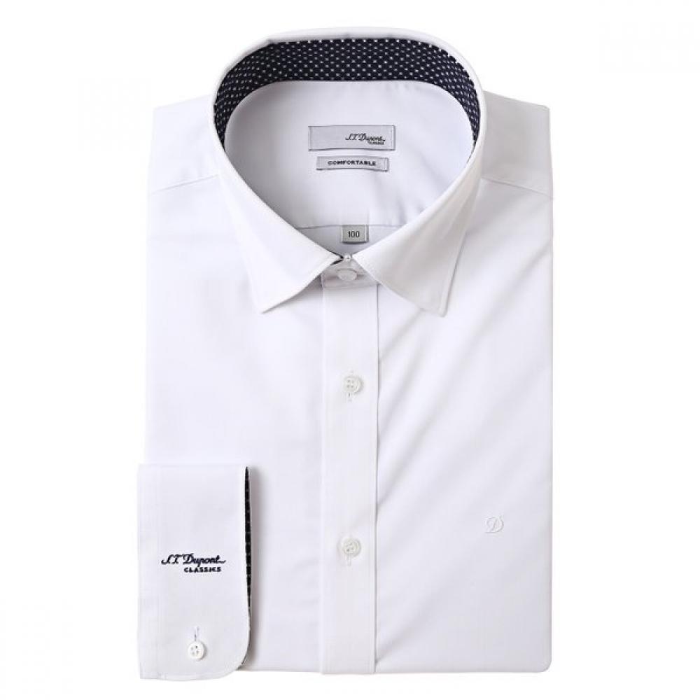 S.t. Dupont Long Sleeve Slim Fit Stretch Collar Snap Shirt Se5fm22ls923swh 95
