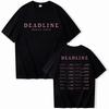 2025-26 Summer New Hot Sale BP Deadline Black World Tour T-Shirt O-Neck Short Sleeve Fashion Trend Cotton Short Sleeve