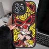 Japan Fashion H-Hysteric M-Mini Phone Case For iPhone 16 15 14 13 12 11 Pro Max Plus Leather Soft Cover