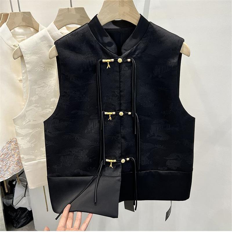 New new outer fit, spring 2025 new buckle, new sleeveless retro high-end vest