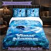 Personalized 3Pcs Bedding SetAstro Bot Custom Text Duvet Cover Pillowcase Set Bedroom Gift