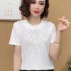 T-shirt da Donna Dimagrante in Seta Luminosa a Maniche Corte – Versatile, Alta Elasticità, Girocollo Top Estivo