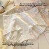 Women's Spring and Autumn New Pure Cotton 10A Antibacterial Extended Crotch Waist Flat Angle Briefs