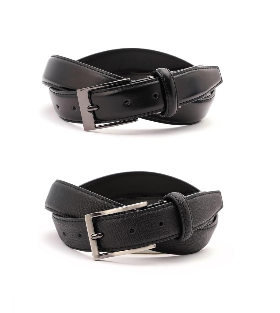 Set of 2 Adjustable Belts to to with Genuine Business Suit Belts for Standard Total Length 110cm to 95cm 30mm Obi Aoki (Up 95cm/Up 130cm) Box.
