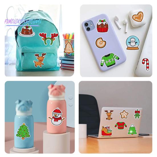 5D DIY bunte Diamant-Malerei-Aufkleber, verschiedene Weihnachtsbaum-Schneemann-Hirsch-Form, glänzende Diamant-Malerei-Abziehbilder