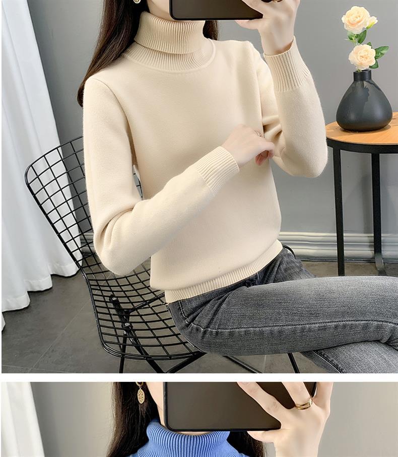 2025 Women's Velvet Knit Half-Turtleneck Sweater: Cozy Winter Base Layer Top