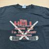 Vintage Y2K Hockey Hell Horror Halloween T Shirt Medium Chicago Cup Funny Unisex T-Shirt