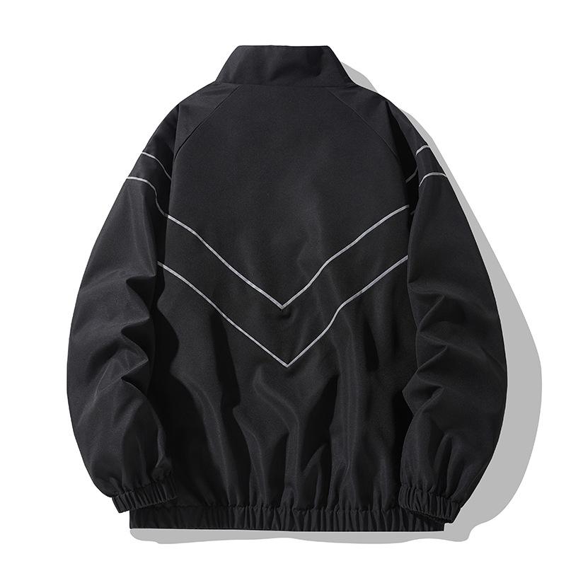 Unisex Reflective Windbreaker: Trendy Casual Jacket for Spring & Autumn