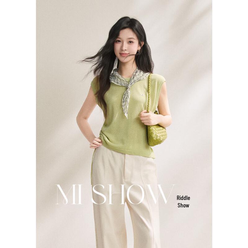 Women s 2026 Summer Tencel Linen Blend Drawstring Slim Knit T-shirt One Size