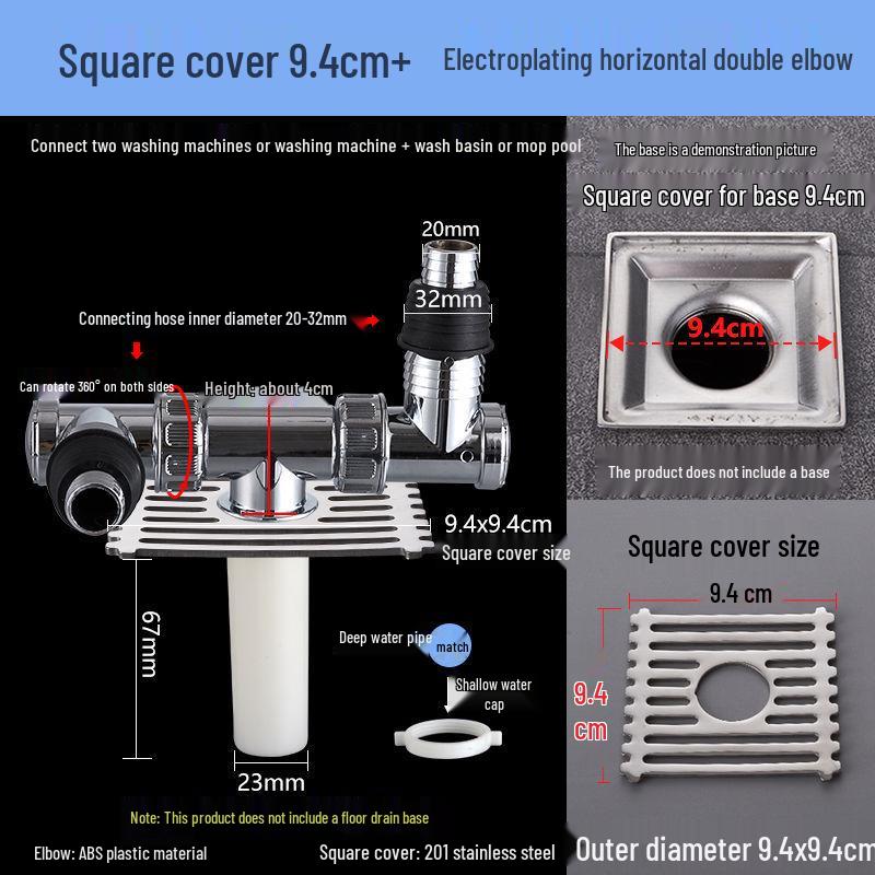 Dual-Purpose Drain Cover: Deodorant, Anti-Backflow, Overflow Protection