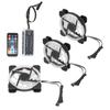 3Pcs RGB Case Fan 120mm Super Quiet RGB Multiple Light Modes Shockproof Design PC Case Fans with Controller Screws