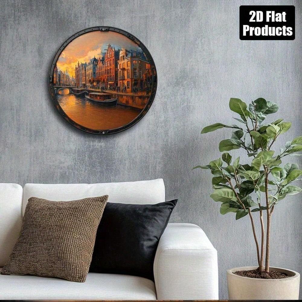 Vintage Tin Sign 8 Inch Round Metal Plaque Wall Art Home Bar Kitchen Decor Retro Aluminum Beer Pub Sign