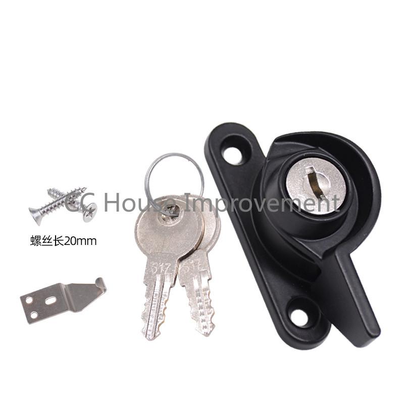 

Zinc Alloy Doors And Windows Lock Window Door Lock Sash Jammer Windows Hasp Security Lock With Key
