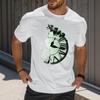 Men's Fashion Printed Round Neck Straight Shoulder Short Sleeve T-Shirt Top