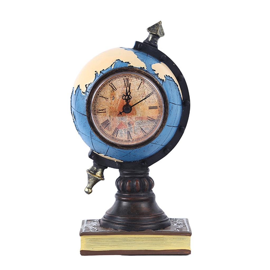 Earth Globe Clock Resin Crafts Accurate Time Display Resin Decor for Christmas Gifts Unique Clock Designs