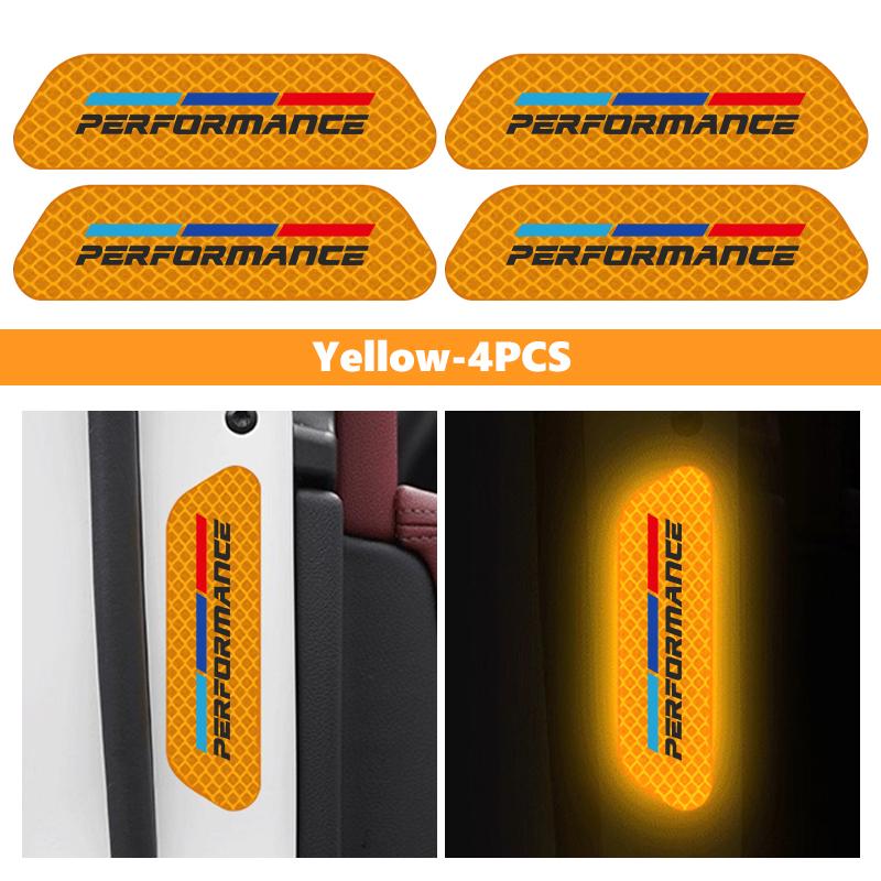 UWGK8 Car Door Sticker Safety Opening Warning Reflector Tape Decal For BMW M F10 F20 F30 F40 F15 F25 F26 F31 F49 E62 E83 E84