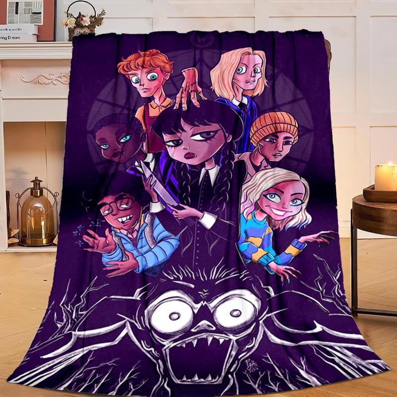1PC Stained Glass Gothic Romance Flannel Blanket Gift, Suitable for Both Men And Women, Soft Ideal for Beds And Sofa, Birthday Or Christmas Gift