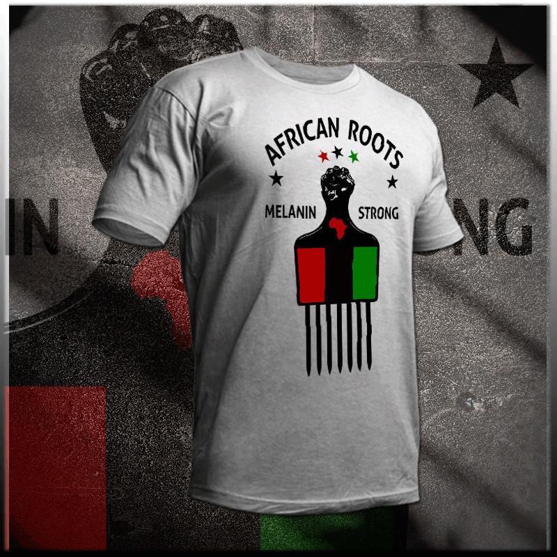 

Afro Pick T-Shirt Marcus Garvey Pan African RBG Flag Melanated Pride Black His S