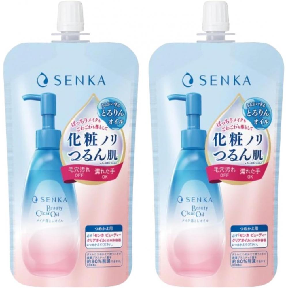 Товар без бренда [оптовая покупка] 2 шт. Senka Beauty Clear Oil Сменный блок 160 мл Масло для снятия макияжа 2