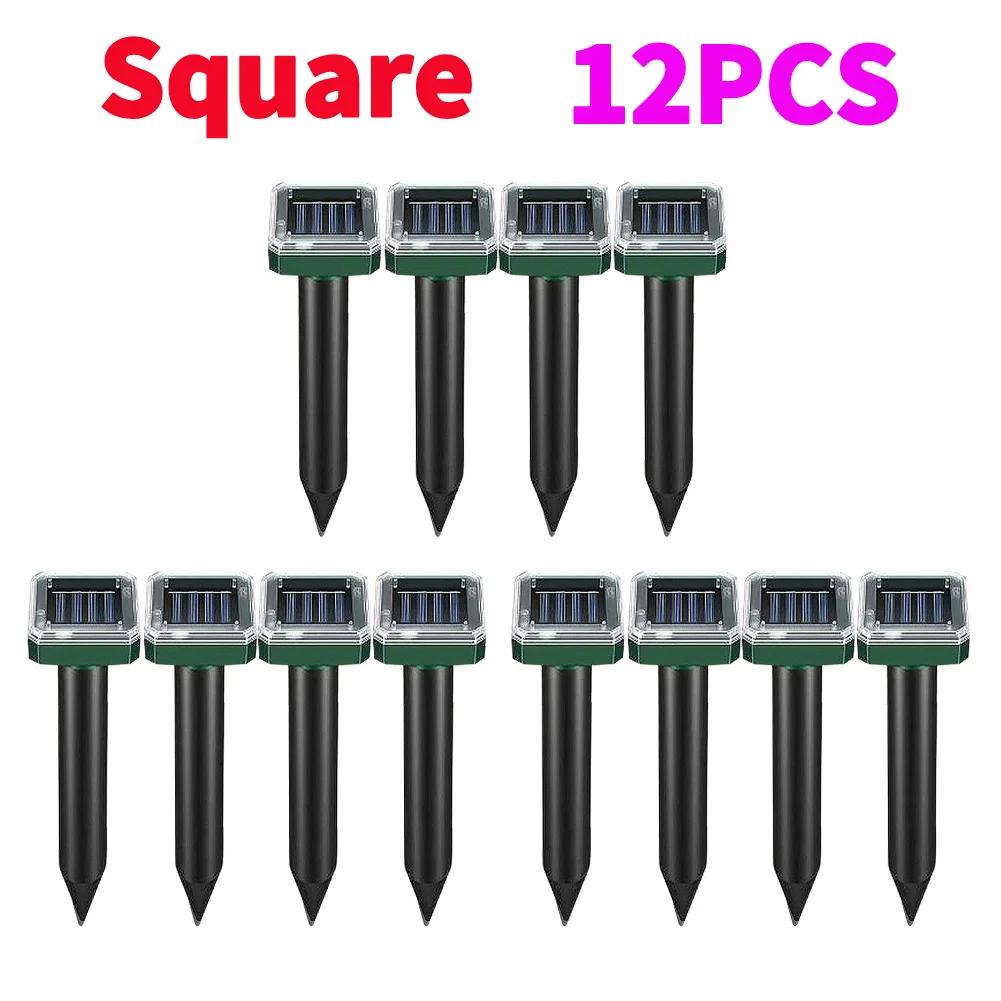 4-20Pcs Solar Animal Repellant Waterproof Ultrasonic Mouse Rat Repellant Anti-Corrosion Repellent Device For Snake Mouse Mole