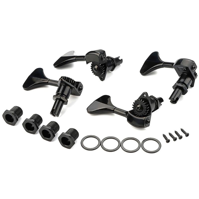 Electric Bass Tuner Peg 4 String Bass Machine Head Knobs Open Gear Bass Tuning Pegs for Electric Guitar Bass Hardware
