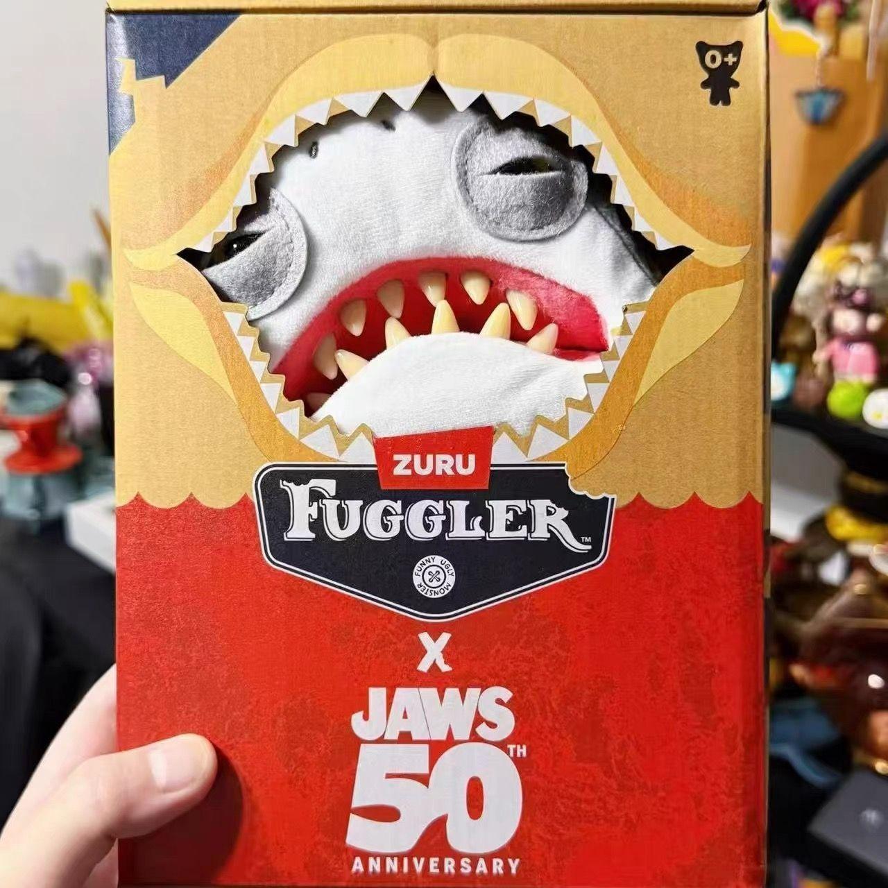 & Jaws 50th Anniversary Ugly Kawaii Doll Soft Plush Stuffed Teeth Monster Toys Cartoon Friend Funny Trend Gifts 23x22cm