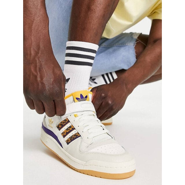 

Золотисто-фиолетовые кроссовки adidas Originals Forum 84 Lo