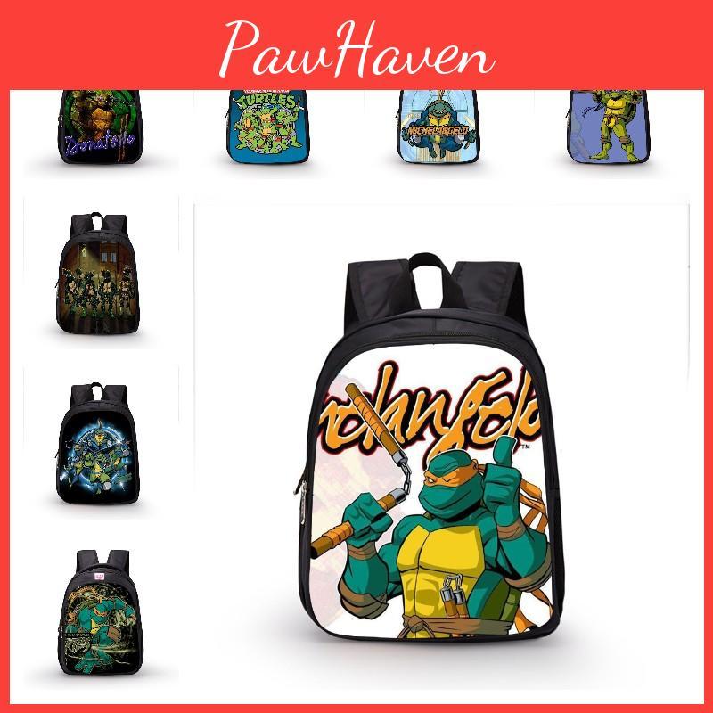 Tmnt Children's Cartoon Waterproof School Backpack With High Capacity And Breathable Design