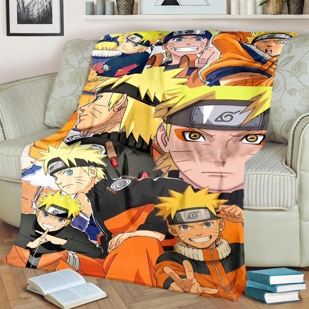 Anime-Print Blanket Warm Comfortable Flannel Blanket for Bedrooms, Sofas, Beds, Chairs, Picnics, Travel -LXR69