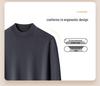 450g Fine Merino Wool Men's Half-High Neck Sweater - Autumn/Winter 2025, 16 Gauge, Machine Washable.