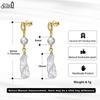 Effie Queen 925 Pure Silver 14k Gold Baroque Shaped Zirconia Drop Earrings Timeless Jewelry for Women Banquet Party Gift GPE18