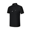 FILA Golf Series Casual Knitted Short Sleeve Polo Shirt Men Polo Shirts Deep-Black A11M425110FBK