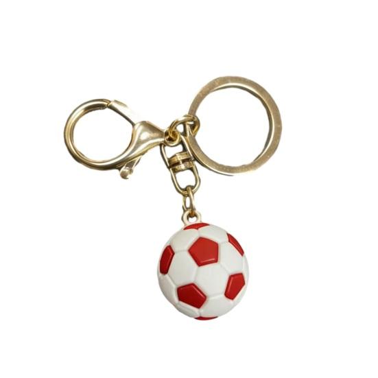 Keychain Pendant Football Design with Lobster Key Ring Clasp