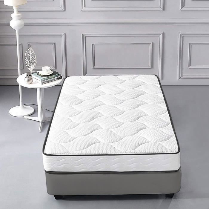 Ensemble de 2 Matelas 90x200 cm - Matelas Frixovel Mousse à Mémoire de Forme - Matelas Ergonomique de Luxe - Épaisseur 15 cm