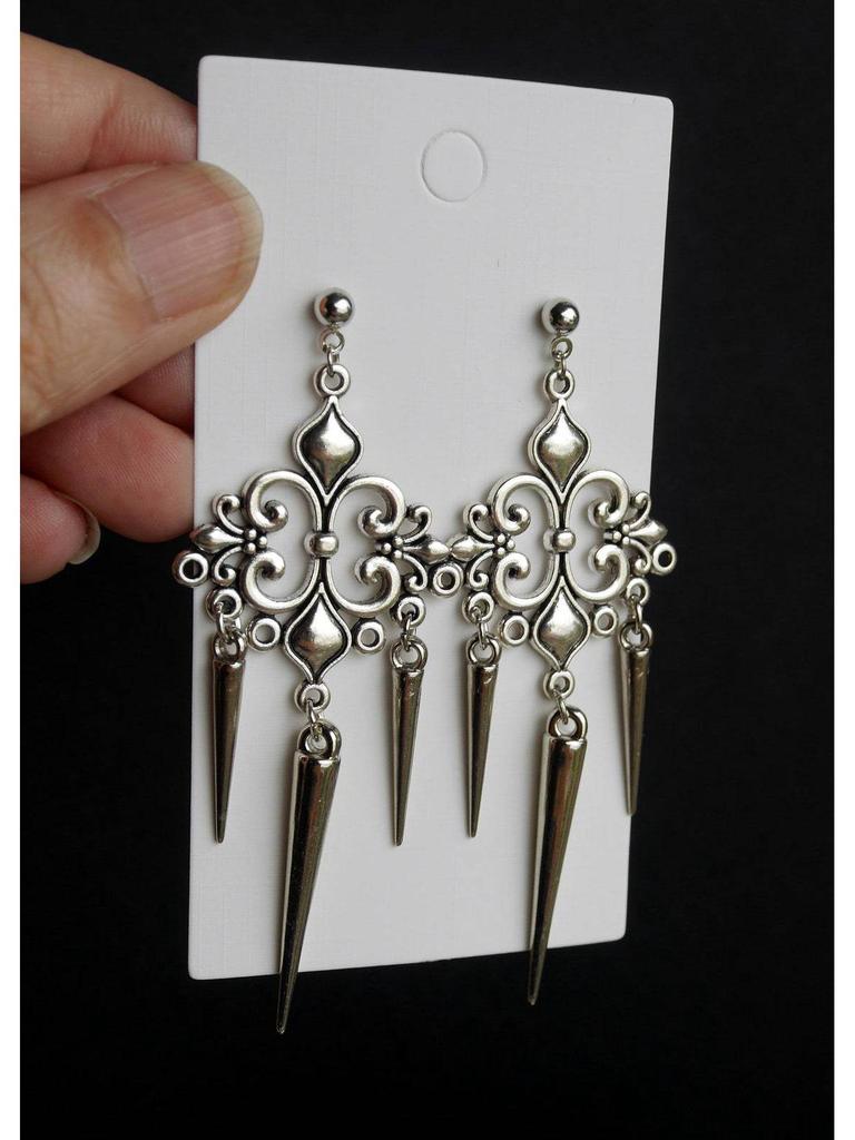 Silver Gothic Filigree Earrings