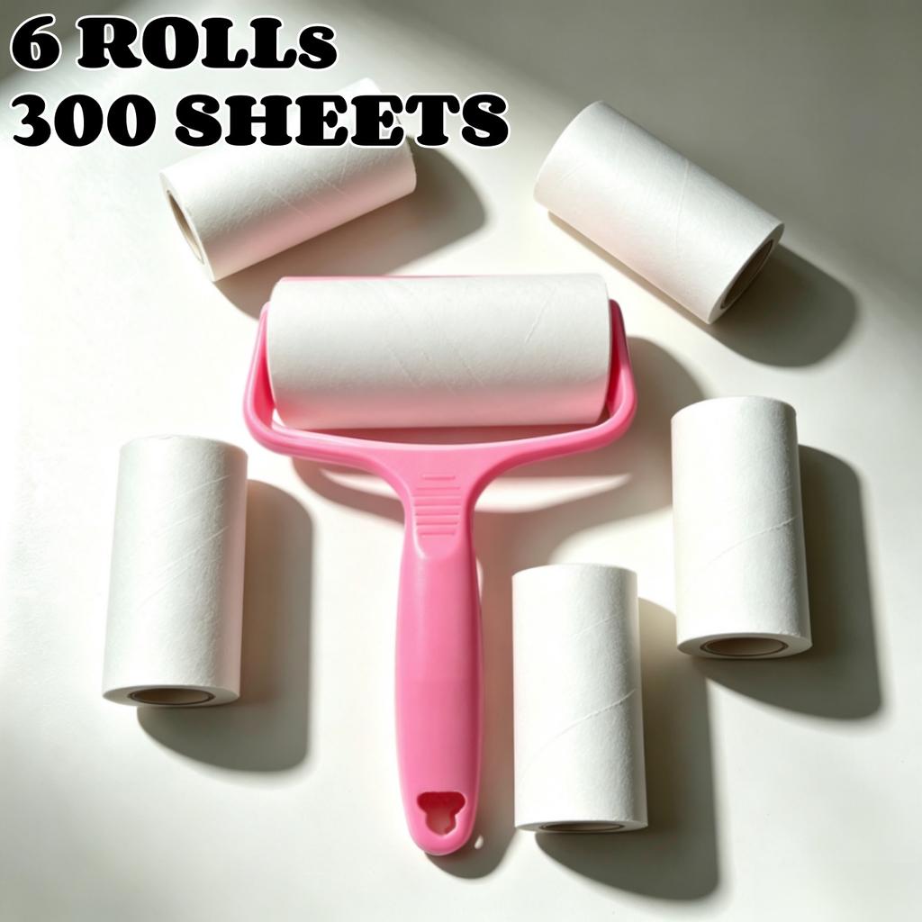 Xiaomi 1/6pc Sticky Lint Roller Velvet Brush Hand-tear Replaceable Roll for Clothing Carpets Car Seats Pets Hair Removal Cleaning Tool