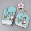 Christmas Kitchen Cooking Microwave Gloves Baking BBQ Potholders Oven Mitts